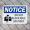 Signmission Do Not Block Mail Delivery, 14 in W x Rectangle, Plastic OS-2PACK-NS-P-1014-L-15416 - alternate 2